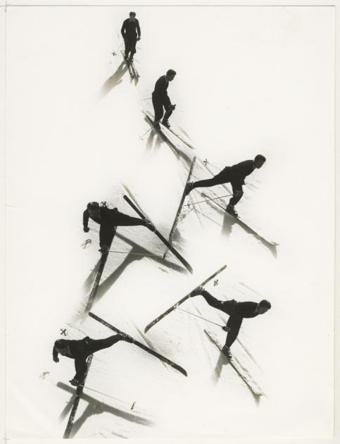 Pierre Boucher Pas des patineurs Photomontage à partir de photographies extraites du livre de Emile Allais, « Technique française de ski » 1944 © Pierre Boucher
