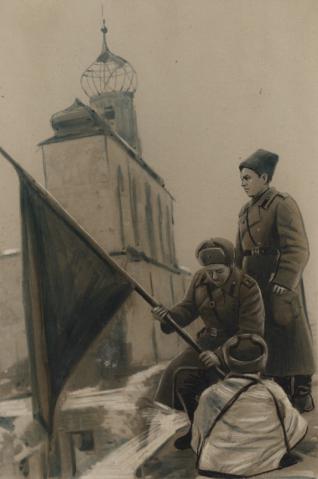Anonyme,  Photographie du front russe pour publication, 1943-45, achat avec l'aide du FRAM © musée Nicéphore Niépce